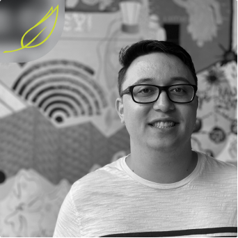 black and white headshot of Brandon Nofuentes